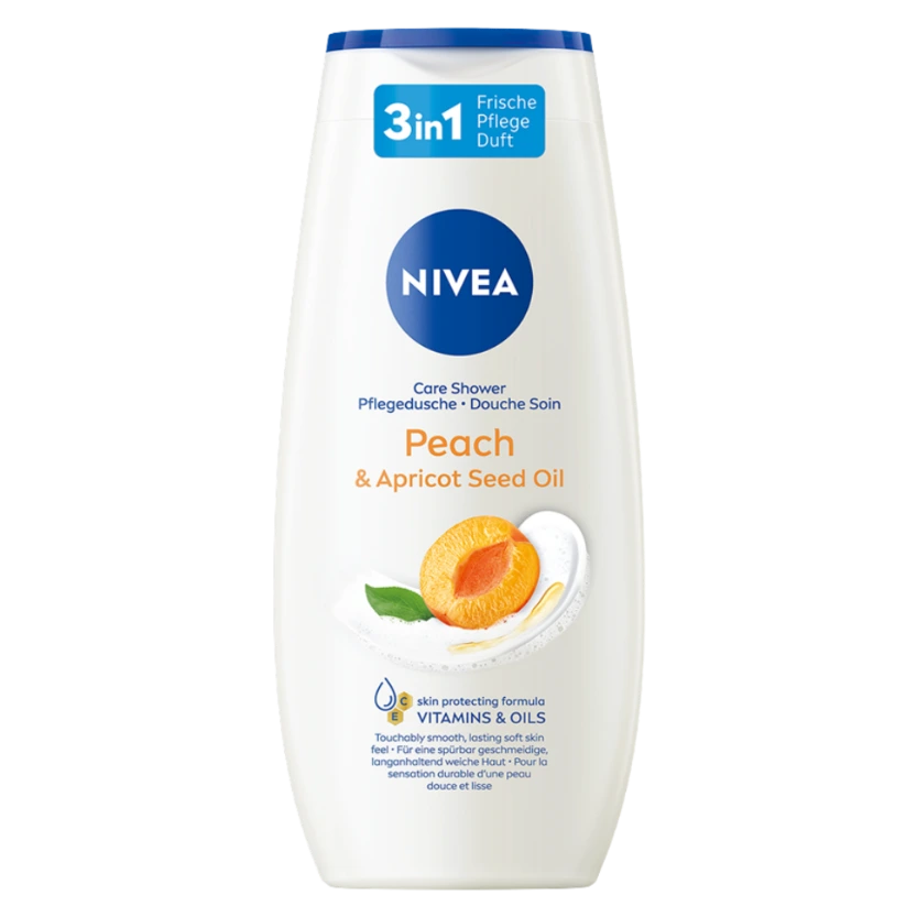Nivea Shower Pêche & Huile de noyau d’abricot 250ml
